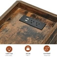 thumbnail image 4 of ZEXVIDA Narrow Side Table, End Table,Sofa Side Table, End Table Nightstand for Bedroom, Living Room, Small Spaces with 2 USB and 2 Power Outlets(with Outlets, Rustic Brown), 4 of 7