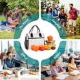 thumbnail image 6 of Iauyy Insulated Thermal Lunch Tote Bag for Women - S/M Sizes Portable Picnic Work Bag ,Bows and Cherry Blossoms, 6 of 6