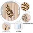 thumbnail image 5 of Abstract Bohemian Bathroom Shower Curtain Eucalyptus Leaves Boho Beige Shower Curtain with Hooks Waterproof Fabric Polyester Shower Curtain for Modern Aesthetics Home Decorative, 72x84 Inch, 5 of 6