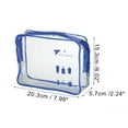 thumbnail image 2 of 1 Pc Bolsa de Maquillaje Impermeable para Mujeres para Viajes, Camping, Baño, Gimnasio, Azul, PVC, 2 of 6