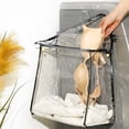 thumbnail image 4 of Bolsa de almacenamiento de ropa, impermeable, transparente, organizador de ropa interior, bolsa colgante TUP para dormitorio de baño, borde negro Monstrate HA004902-04, 4 of 7