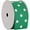 Green, variant on Grosgrain Dots Ribbon by Threadart 3/8" (0.38") - 10 Yards - Green - Printed White Dot Pattern - For Bows, Decorations, Hair Clips, and More - 3/8" Green 552