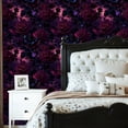 thumbnail image 6 of Peel and Stick Wallpaper Butterflies Rose Floral Dark Purple Wall Mural 23.6in x 9.8ft Self Adhesive Removable Wall Paper Renter Friendly Wallpaper for Nursery Bedroom Cabinets, 6 of 8