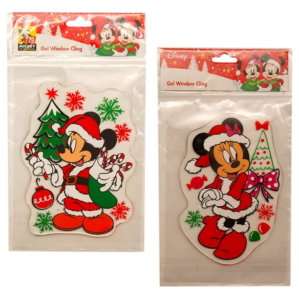 Disney Christmas Window Clings (2 Pack, Mickey and Minnie Mouse ...