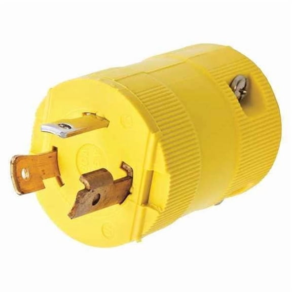 Hubbell Wiring Device-Kellems Locking Plug,Yellow,2.0 HP,2 Poles HBL2611VY