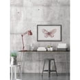 thumbnail image 2 of Butterfly Wall Art Pink Baroque Painting Print Framed Home Decor, 2 of 3