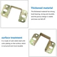 thumbnail image 3 of Paquete de 4 soportes de metal cuadrados para barandilla de cama de 40 mm en forma de U, galvanizados, resistentes al óxido, fijación con tornillos para muebles, accesorios de hardware para cama fija, 3 of 4