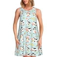 thumbnail image 1 of Balery Cute Cows Vestidos de verano para mujer con estampado: vestido holgado sin mangas, vestido playero informal y cómodo para días calurosos., 1 of 7