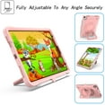 thumbnail image 2 of Kids Durable Handle Case for iPad Air 5th/4th Gen 10.9 inch, Silicone PC Heavy Duty Protection [360 Rotating Ring Stand/Adjustable Shoulder Strap] Tablet Case Cover for iPad Air 5th/4th,Rosegold, 2 of 8