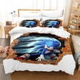 thumbnail image 4 of Juegos de cama tamaño king de Sonic The Hedgehog, funda de edredón con estampado 3D de dibujos animados de anime y funda de almohada, funda de edredón para dormitorio, juego de cama, 4 of 5