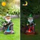 thumbnail image 2 of Estatua de gnomo de jardín divertida, artesanía de resina, estatua de gnomo sosteniendo un pozo para agua, decoración solar LED para exteriores, 2 of 5