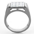 thumbnail image 3 of High polished (no plating) Stainless Steel Ring with AAA Grade CZ in Clear for Women Clear Stone Color Style TK1803 Size 10, 3 of 4