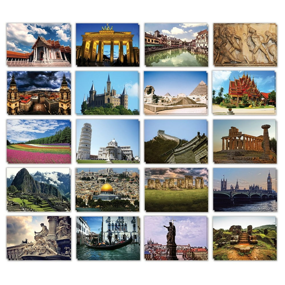 travel postcards from around the world