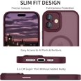 thumbnail image 3 of UTAH-iPhone 16 Plus Case with MagSafe, Phone Case iPhone 16 Plus Magnetic Slim Thin Translucent Matte Back Shockproof Anti-Yellow Protective Cover Case for iPhone 16 Plus Dark Red, 3 of 4