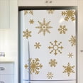 thumbnail image 3 of Winter Snowflakes Christmas Decals and Decor Vinyl Lettering Decal Stickers Self Adhesive - Large Set- Qty 22 - Sizes Range from 3"-9" - Color: Metallic Gold, 3 of 7