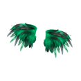 thumbnail image 3 of Chal de plumas artificiales, estilo gótico, con capas de plumas, para el hombro Verde, 3 of 9