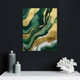 thumbnail image 4 of GOSMITH Emerald Green Abstract Marble Modern Trendy Canvas Print Wall Art Gold Foil Artwork for Walls Green Gold and White Abstract Picture Abstract Marble Painting Green Marble Poster, 4 of 4