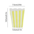 thumbnail image 3 of 12-Pack Yellow Striped Popcorn Boxes | 10.5x7.5x2cm Paper Party Food Containers | Birthday Cinema Snack Packaging Cartons for Picnics & Gatherings, 3 of 6
