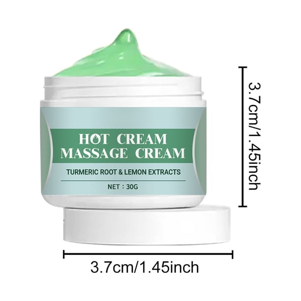 Crema de masaje reafirmante con gel tensor, crema de masaje de cúrcuma para ejercicios, adecuada para abdomen masculino y femenino.