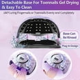 thumbnail image 2 of 248W UV LED Nail Lamp, with 60 LED Beads, Faster Curing Lamp LED Nail Dryer with 4 Timers white, nail lamp, 2 of 5