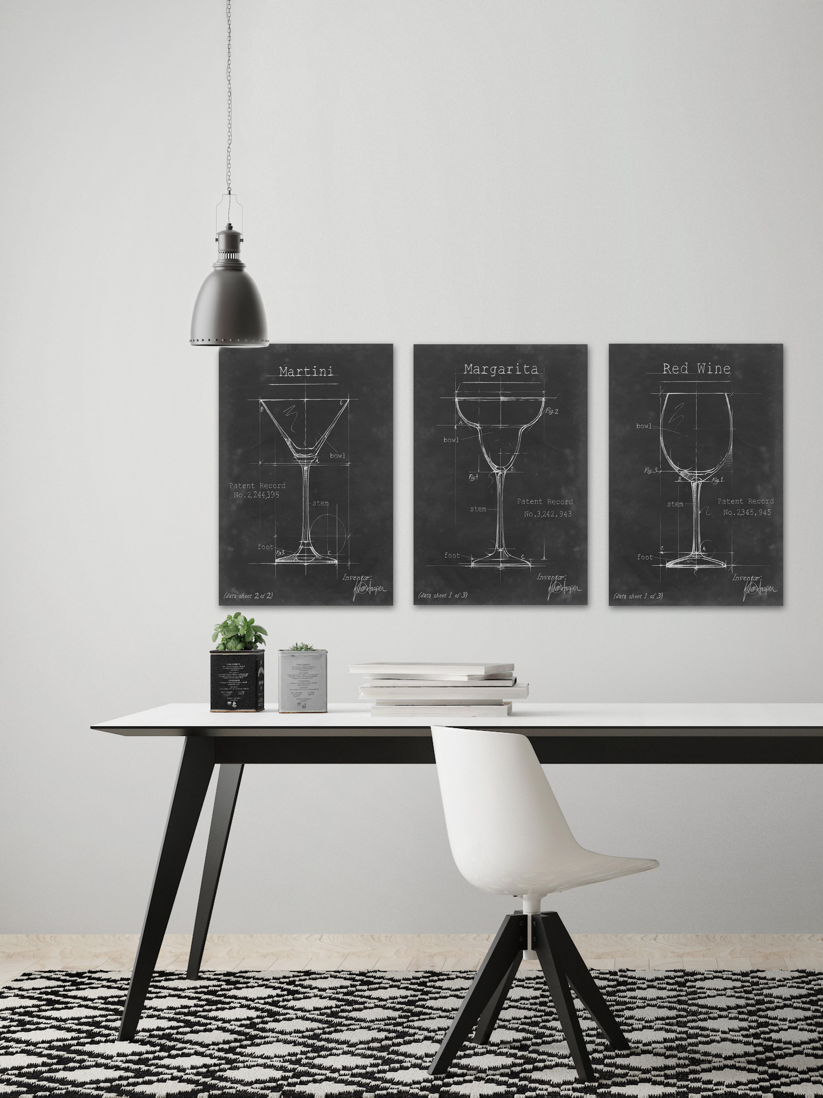 Marmont Hill Barware Blueprint XI Triptych
