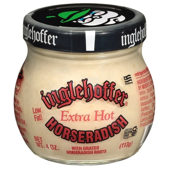 Inglehoffer Extra Hot Horseradish, 4 oz Jar