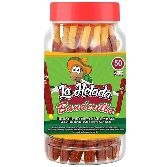La Helada Tamarind Straw Candy, 50 Count, 1kg