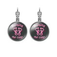 thumbnail image 1 of Caring For Breast Theme Accessories Breast Awareness Womens Earrings Ear Hooks, 1 of 1