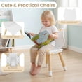 thumbnail image 4 of INFANS Kids Table and Chair Set, Wooden Toddler 3-Piece Desk for Playing Eating Drawing Reading Art Crafts, Ideal Children Furniture for Kindergarten Classroom, 4 of 9