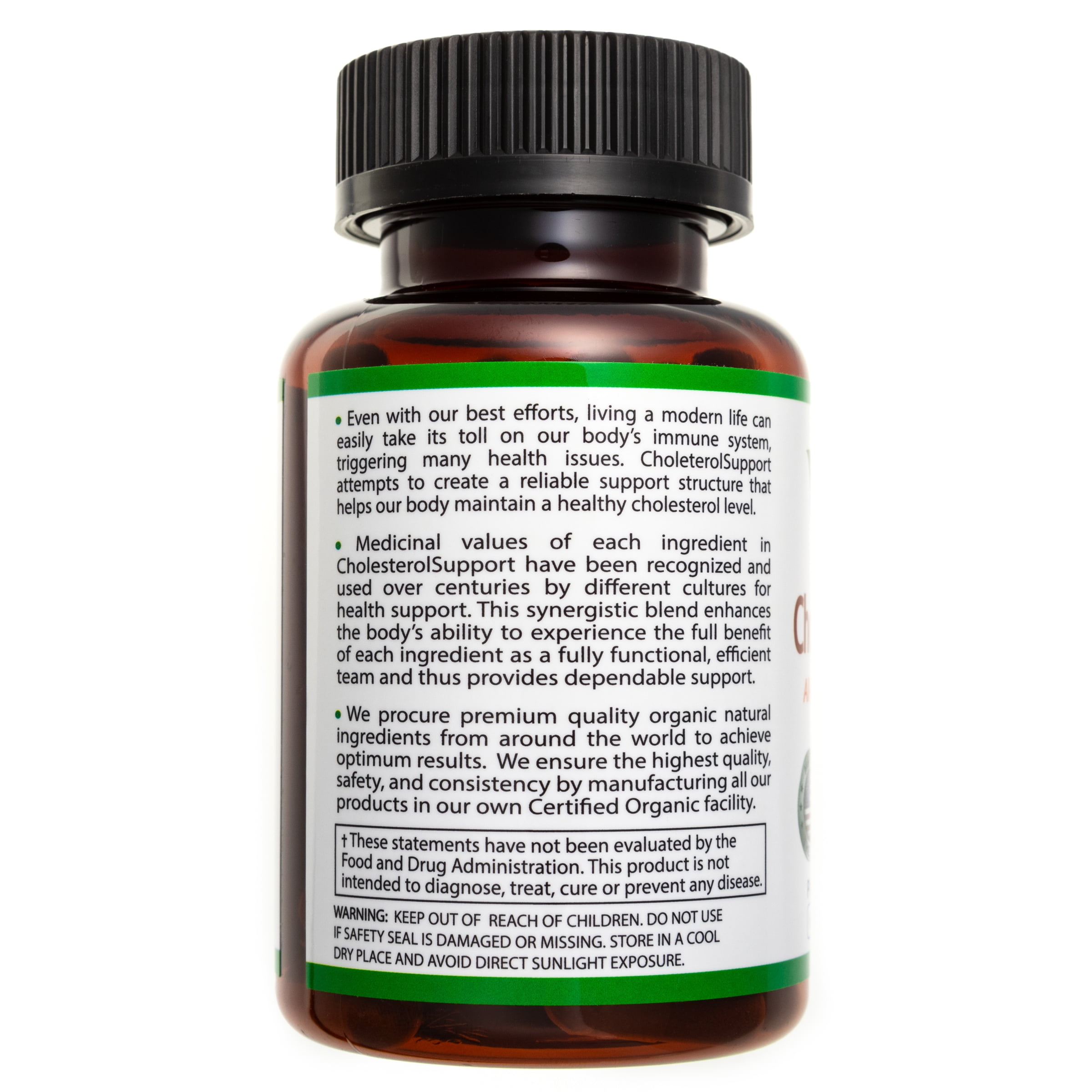 Bodymune CholesterolSupport | USDA Organic Supplement w/Extracts of Red Yeast Rice, Green Tea, Dandelion, Moringa | Supports Heart Health* | 60-Day Supply | Vegan, Non-GMO, Gluten-Free, Made in USA