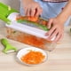 thumbnail image 3 of Cortadora de frutas y verduras de una mano, corta y trocea rápidamente con cuchillas de acero inoxidable, fácil de limpiar, material apto para alimentos para dietas saludables, 3 of 5