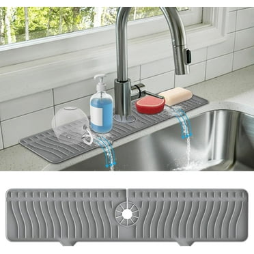 Odrago Silicone 24 Inch Grey Sink Mat