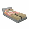 thumbnail image 3 of Ambesonne Tree Fitted Sheet & Pillow Sham Set, Watercolor on Retro Newspaper, Queen, Multicolor, 3 of 3