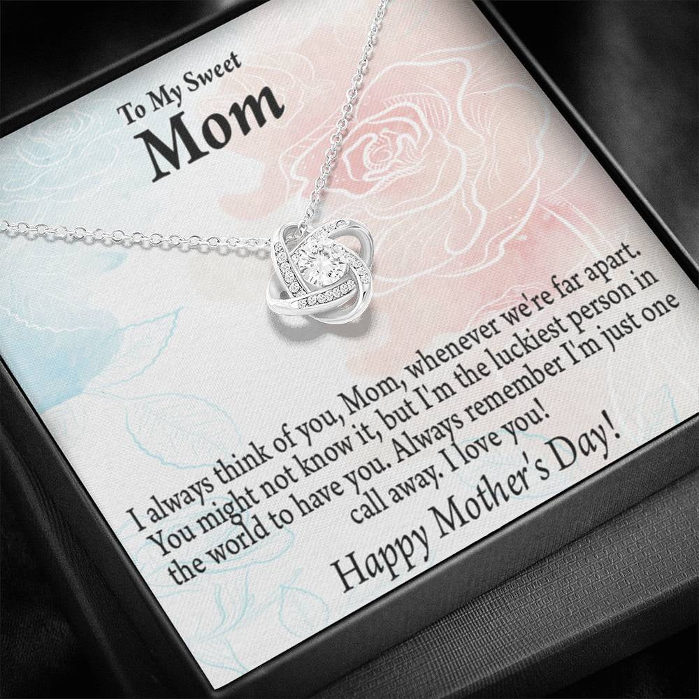 Thinking Of You Happy Mother's Day Love Knot Message Card From Son Daughter