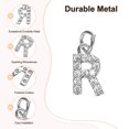 thumbnail image 2 of Uxcell 8Pack 0.1" Encanto de Letra R de Rhinestone Completo para Pulseras/Brazaletes Oro Blanco, 2 of 6