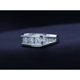 thumbnail image 3 of AFFY 0.85CT Moissanite Diamond Channel Set Men's Wedding Band Ring in 14K White Gold over Silver-8, 3 of 7