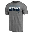 thumbnail image 2 of Men's  Heather Gray Dallas Cowboys Square Off Tri-Blend T-Shirt, 2 of 3