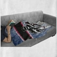 thumbnail image 6 of Americana Soft Flannel Fleece Throw Blanket, Baseball American Football Player Running in Field the Stars Pattern, Cozy Plush for Indoor and Outdoor Use, 60" x 80", Multicolor, by Ambesonne, 6 of 6