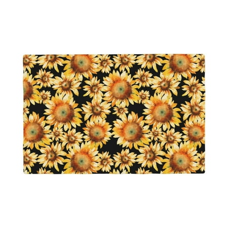 

Placemats Set of 4 Sunflowers 1 Heat Resistant Non - Slip Place mats Waterproof table mat for Kitchen Dining-6片装