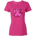 thumbnail image 3 of Inktastic Love, Care, Cure Breast Cancer Awareness Pink Ribbon Women's T-Shirt, 3 of 5