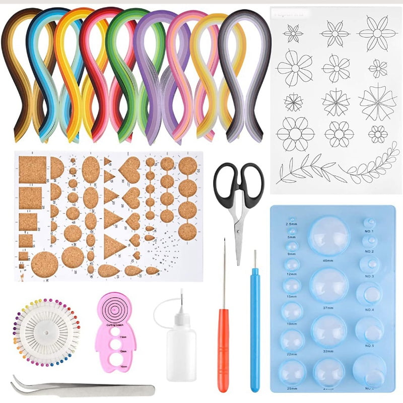 Departure fatigue growth Paper Quilling Kits with Tools for Gift and Diy Home Decoration -  Walmart.com