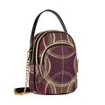 thumbnail image 7 of FORMRS Crossbody Bag for Women Quilted Travel Shoulder Cell Phone Purse with Chain Strap Handbag, Gold Abstract Pattern, 7 of 7