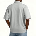 thumbnail image 4 of Men's Short Sleeve Golf Polo Casual Workout Sports Moisture Wicking Collared Shirt Light Gray S, 4 of 5
