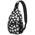 thumbnail image 1 of Adventure-Ready Crossbody Bag Lightweight Chest Backpack with Volleyball Print, Mesh Sides Perfect for Hiking, Travel, 1 of 6