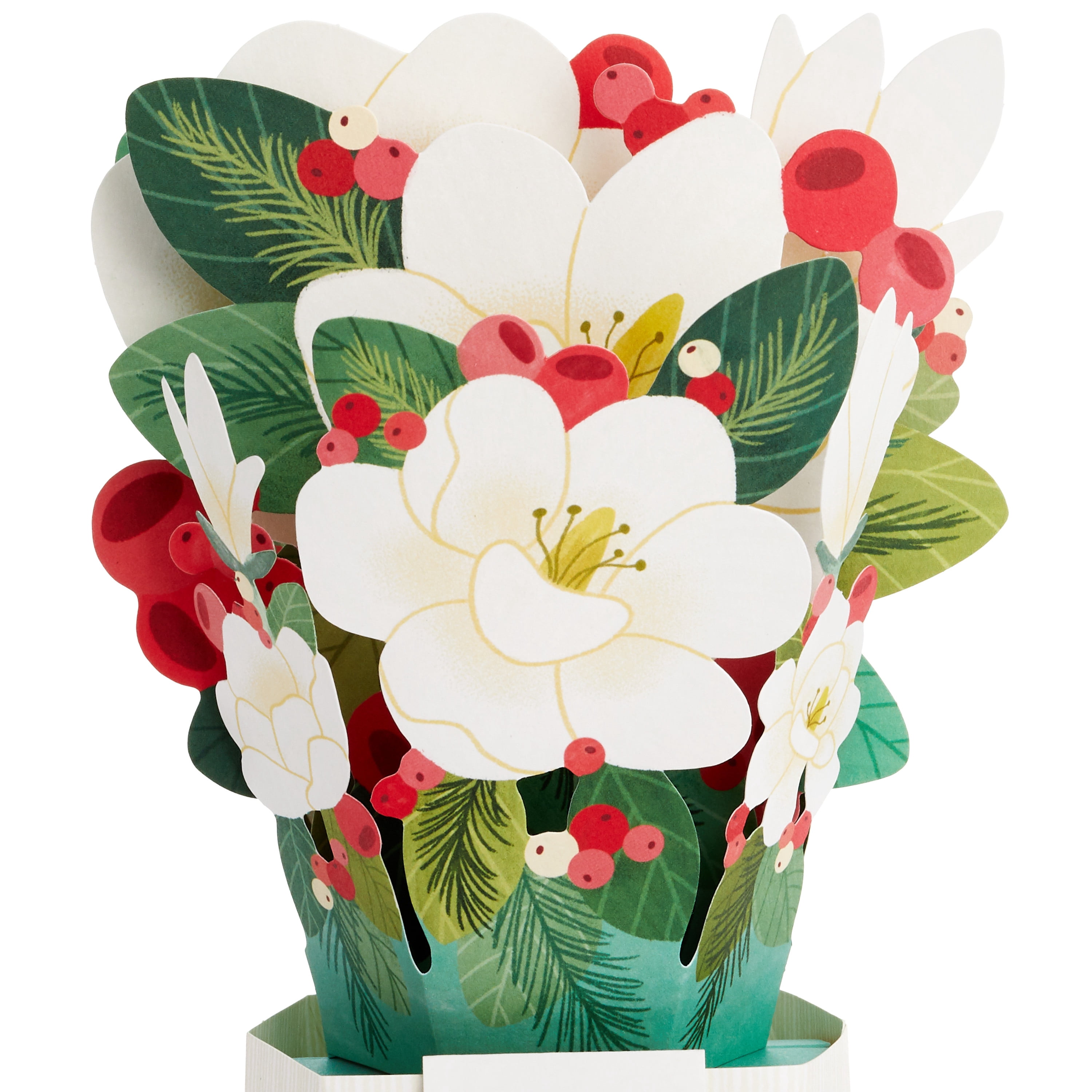 Hallmark Paper Wonder Plant Flower Magnolia Pop-Up Christmas Card