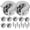 Silver, variant on HERFIER 10pcs Furniture Connector Fittings Furniture Connecting Fasteners Lock Nut for Cabinet Dresser 0.79x0.79x0.47in
