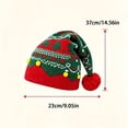 thumbnail image 3 of Christmas Knitted Beanies Hat for Kids, Christmas Santa Hat with Plush Ball Winter Warm Crochet Bearded Handmade Xmas Cap for Children, 3 of 6