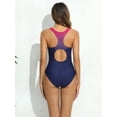 thumbnail image 5 of Sociala Grandient One Piece Sport Swimsuit for Womens Training Zipper Bathing Suits, 5 of 5