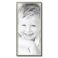 thumbnail image 2 of ArtToFrames 13" x 29" Silver with Stained Grey Picture Frame, 13x29 inch Silver Wood Poster Frame (WOM-4767), 2 of 7