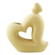 thumbnail image 3 of Estatua de Jarrón Nórdico, Corazón de Amor Irregular, Artesanía Elegante, Utilería para Fotos, para Fiesta, Hogar, Adornos Al Aire Lib Amarillo Gloria Florero Estatua, 3 of 4
